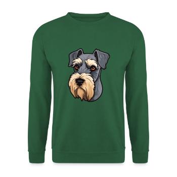 Mittelschnauze Hunderasse Cartoon Kawaii Illustrati - Unisex Pullover - Grün - Vorne