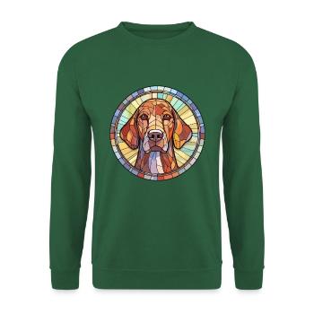 Plott Hund Hund Rasse Buntes Glas Buntes Wasser - Unisex Pullover - Grün - Vorne