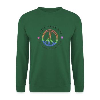 lgbtq Pride 2023 Peace Heart - Unisex Pullover - Grün - Vorne