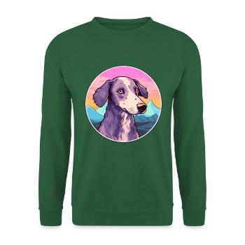 Andalusische Ratte Jagdhund Rasse Cartoon Kawaii Wa - Unisex Pullover - Grün - Vorne