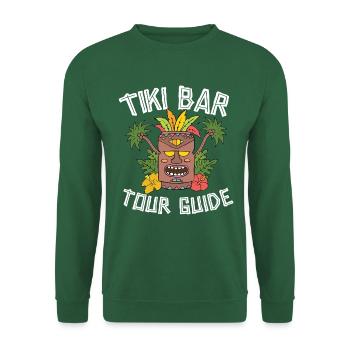 Tiki Bar Reiseführer Hawaiianische Luau Party Tiki - Unisex Pullover - Grün - Vorne