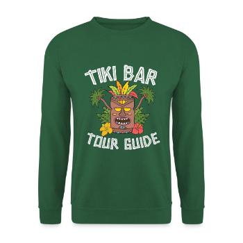 Tiki Bar Reiseführer Hawaiianische Luau Party Tiki - Unisex Pullover - Grün - Vorne