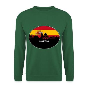 Murcia Spanien Flagge Skyline Silhouette Reisen - Unisex Pullover - Grün - Vorne