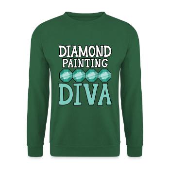 Diamantmalerei Handwerkszeug Diamantmaler - Unisex Pullover - Grün - Vorne