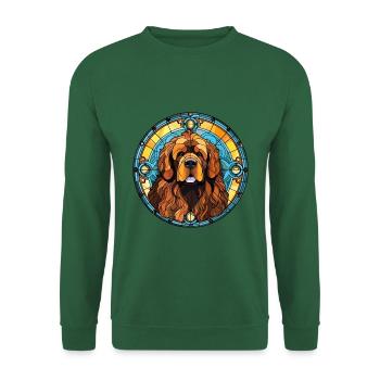 Tibetischer Mastiff Hunderasse Buntes Glas Buntes W - Unisex Pullover - Grün - Vorne