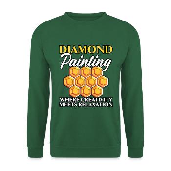 Diamantmalerei Handwerkszeug Diamantmaler - Unisex Pullover - Grün - Vorne
