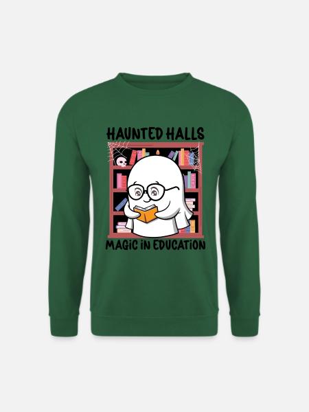 Haunted Halls Magie in der Bildung Lehrer Hallowee - Unisex Pullover - Grün