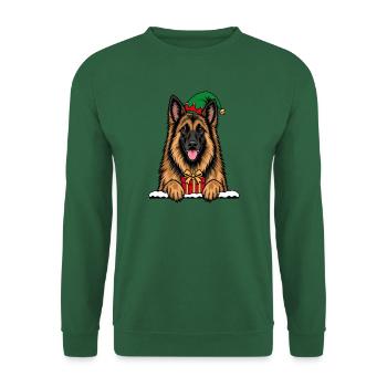 Weihnachten Tervueren Belgischer Schäferhund - Unisex Pullover - Grün - Vorne