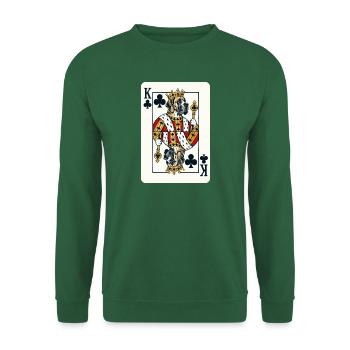 Dogge als Kreuz König – königlicher Hund - Unisex Pullover - Grün - Vorne