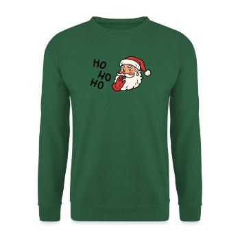 Weihnachtsmann winkt mit Cartoon Weihnachtsstimmung - Unisex Pullover - Grün - Vorne