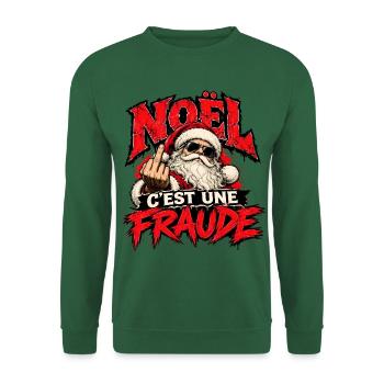 Rebellisches Weihnachten: Wütender Santa - Unisex Pullover - Grün - Vorne