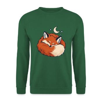 Schlafender Fuchs Sternennacht - Unisex Pullover - Grün - Vorne