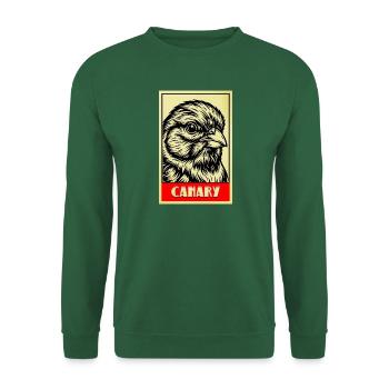 Kanarienvogel Canary Vintage Vogel Poster - Unisex Pullover - Grün - Vorne