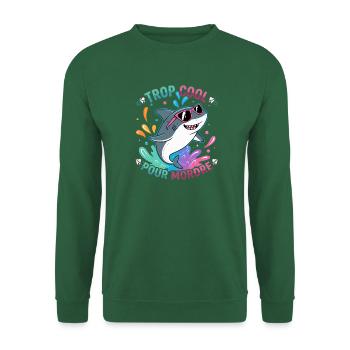 Hai zu cool zum Beißen - Unisex Pullover - Grün - Vorne