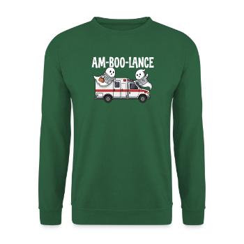 Am-boo-lance – Lustiger Ambulanz-Wortspiel EMS Halloween - Unisex Pullover - Grün - Vorne
