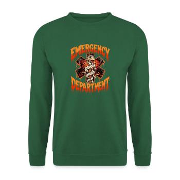 Notaufnahme – Sanitäter Dunkelhumor EMS - Unisex Pullover - Grün - Vorne