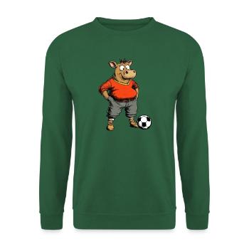 Kuh im Fußballtrikot - Unisex Pullover - Grün - Vorne
