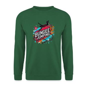  Bungee Jumper Geschenkidee, Bungy Jumps, Bungee - Unisex Pullover - Grün - Vorne