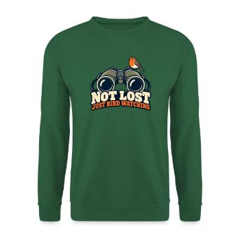 Nicht verlorene Vogelbeobachtung - Unisex Pullover - Grün - Vorne