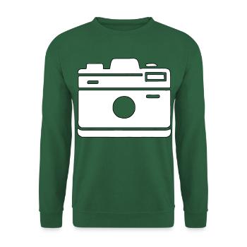 Kamera Silhouette - Unisex Pullover - Grün - Vorne