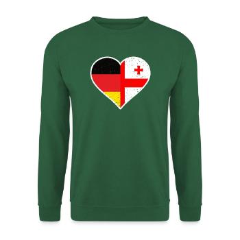 Germany Georgia Vintage Heart - Unisex Pullover - Grün - Vorne