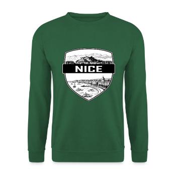 Schönes Frankreich Schildwappen Französische Riviera Strandgeschenk - Unisex Pullover - Grün - Vorne