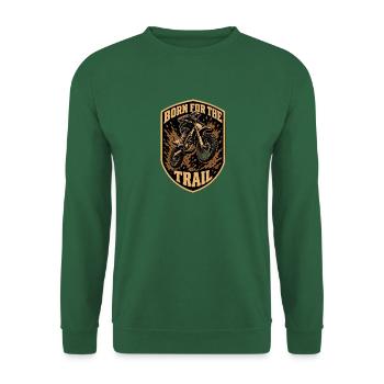 Born For The Trail Motocross Dirtbike Vintage Bad - Unisex Pullover - Grün - Vorne