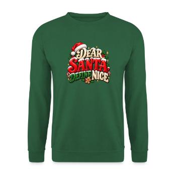 Lieber Weihnachtsmann Define Nice - Unisex Pullover - Grün - Vorne