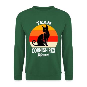 Team Cornish Rexkatze - Unisex Pullover - Grün - Vorne
