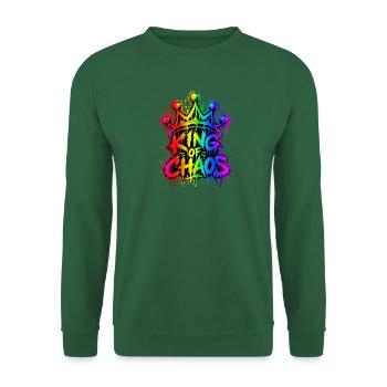 King of Chaos Regenbogen Graffiti - Unisex Pullover - Grün - Vorne