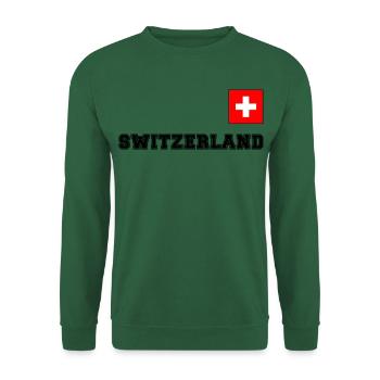 SCHWITZERLAND SCHWEIZ Trikot Look mit Fahne Flagge - Unisex Pullover - Grün - Vorne