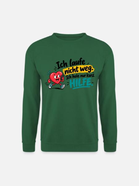 Herz in Not – Hilfe App Motiv - Unisex Pullover - Grün