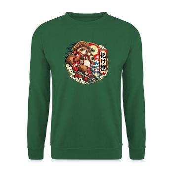 Bake Tanuki: Japans schelmischer Yokai - Unisex Pullover - Grün - Vorne