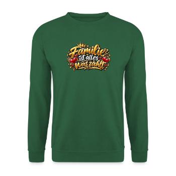 Familie zählt alles - Unisex Pullover - Grün - Vorne