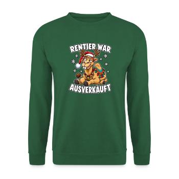 Rentier war Ausverkauft Kamel - Unisex Pullover - Grün - Vorne
