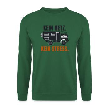Kein Netz. Kein Stress. – Offroad Spruch - Unisex Pullover - Grün - Vorne
