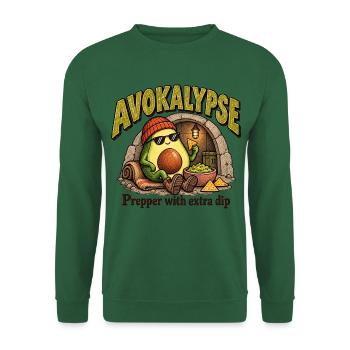 Avocado Apocalypse Prepper Guacamole Food Art - Unisex Pullover - Grün - Vorne
