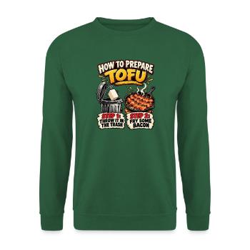 Tofu Plan: Schritt 1-2 - Unisex Pullover - Grün - Vorne