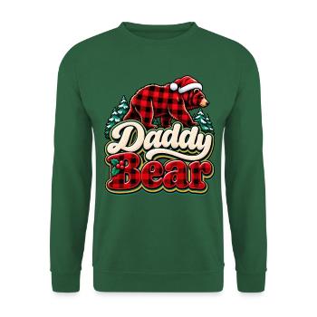 Daddy Bear Plaid Christmas - Unisex Pullover - Grün - Vorne