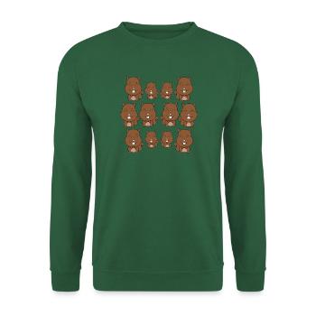 Süßes Eichhörnchengesicht - Unisex Pullover - Grün - Vorne
