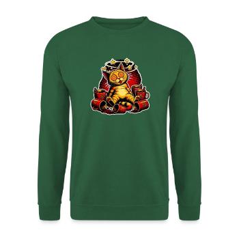 Katze Glühwein Betrunken Pop Art Comic T-Shirt - Unisex Pullover - Grün - Vorne