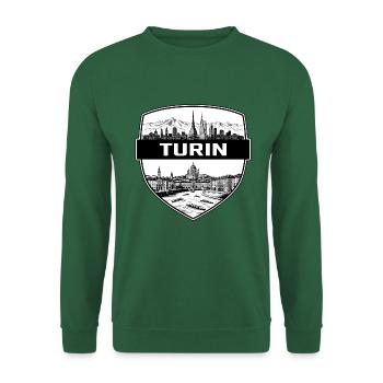 Turin, Italien Schildwappen Maulwurf Antonelliana Geschenk - Unisex Pullover - Grün - Vorne