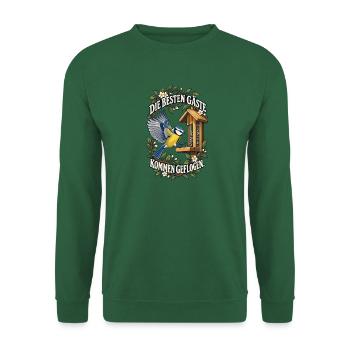 Blaumeise - Die Besten Gäste Kommen Geflogen - Unisex Pullover - Grün - Vorne