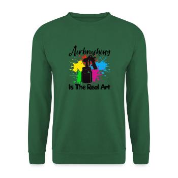 Cool Artist Airbrushing Is The Real Art Motiv - Unisex Pullover - Grün - Vorne