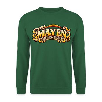 Mayen – Meine Heimat Retro Schriftzug - Unisex Pullover - Grün - Vorne