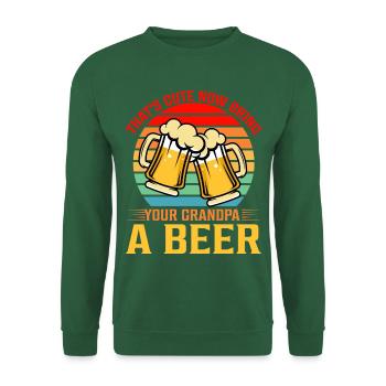 Opa Bierklang Retro Regenbogen - Unisex Pullover - Grün - Vorne
