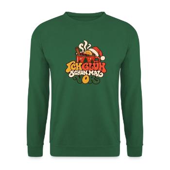 Ich glüh schon mal vor Glühwein Weihnachtsmarkt - Unisex Pullover - Grün - Vorne