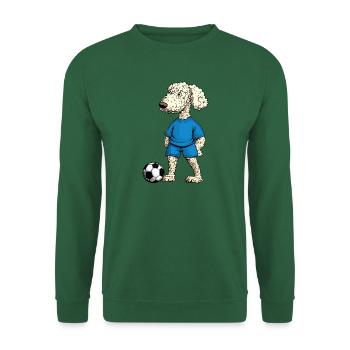 Pudel Fussballer Hund - Unisex Pullover - Grün - Vorne
