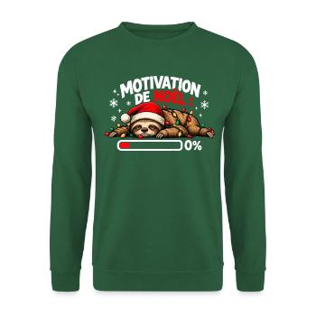 Faule Weihnachten Motivation Fortschritt 0% - Unisex Pullover - Grün - Vorne