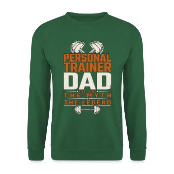 Personal Trainer Dad The Idol The Myth Gym Trainer - Unisex Pullover - Grün - Vorne